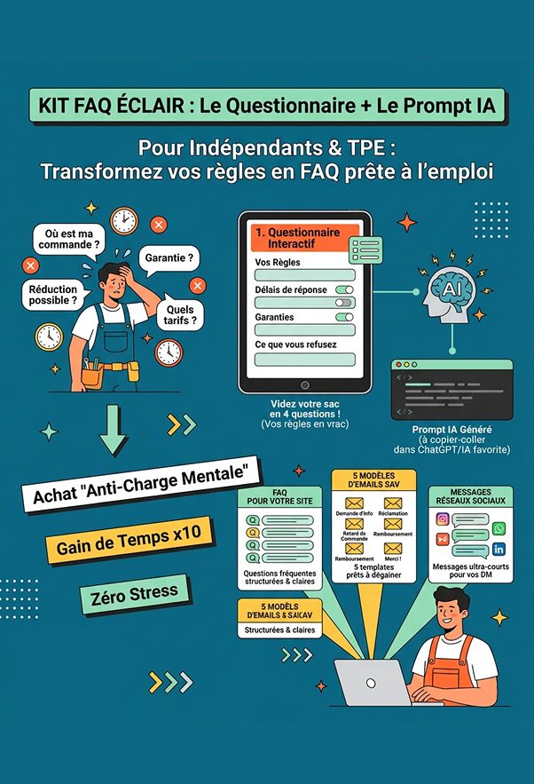Illustration du kit Créez une FAQ qui rassure et génère du trafic
