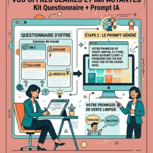 Illustration du questionnaire offre claire avec l'IA